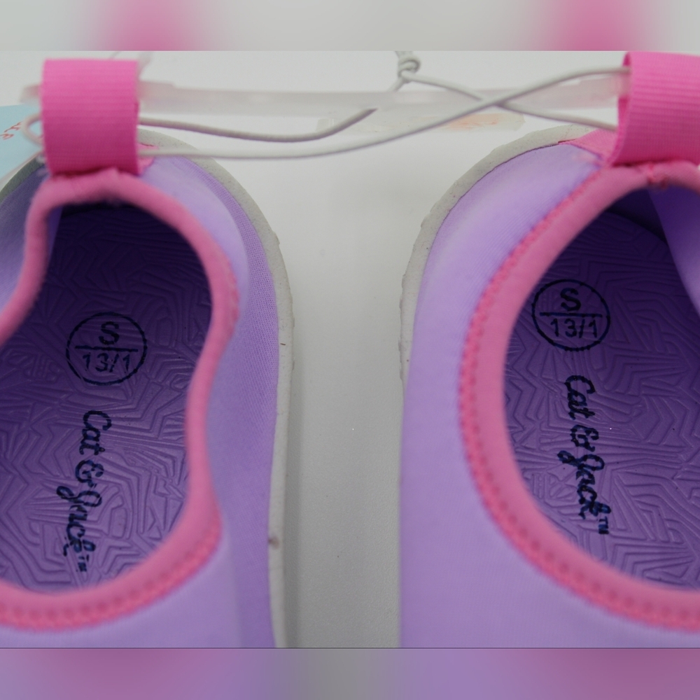 Cat & Jack Kids Slip-On Water Shoes — Purple, Size 13/1 (NWT) - Picture 4 of 6